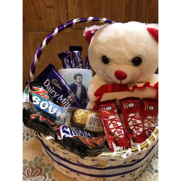 Customized chocolates basket